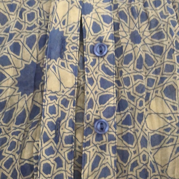 Blue/white, long sleeve, button down, crash look blouse, ZERO, Eur38/Us8, - Picture 6 of 11